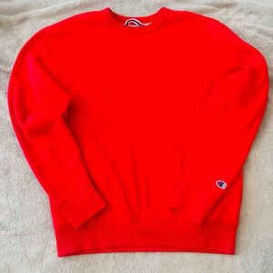 Champion Men’s Bright Red Crewneck Sweatshirt